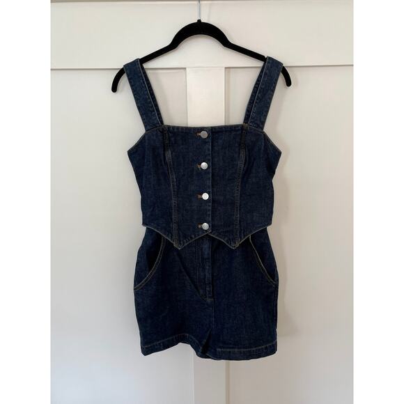 NEW NWT Amanda Uprichard Royston Romper Heritage Wash Size XS - Picture 2 of 5